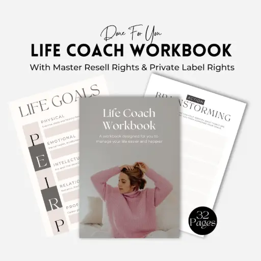 Life Coach Workbook: 32-Page Template with MRR & PLR